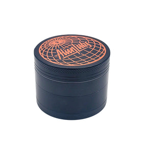 Alien Labs Aluminum Grinder - Black 4-Piece Globe Design - 2.25" Diameter Front View