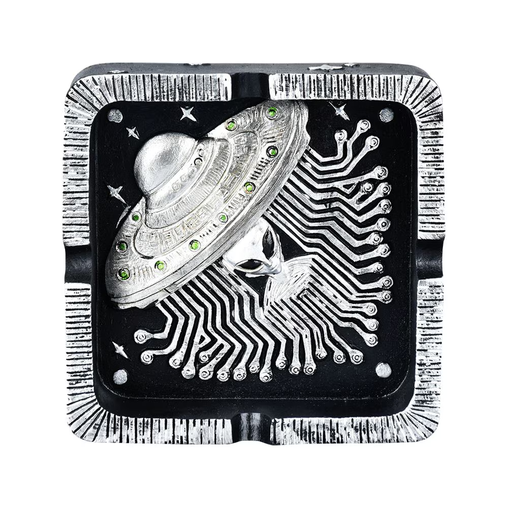 Alien Ship Circuit Polyresin Ashtray | 4.5"