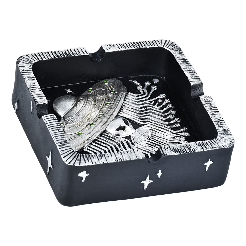 Alien Ship Circuit Polyresin Ashtray | 4.5"