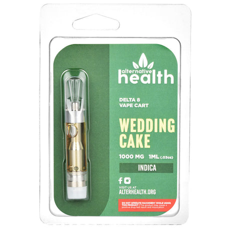 Alternative Health Delta 8 Vape Cartridge Wedding Cake 1mL in packaging, front view