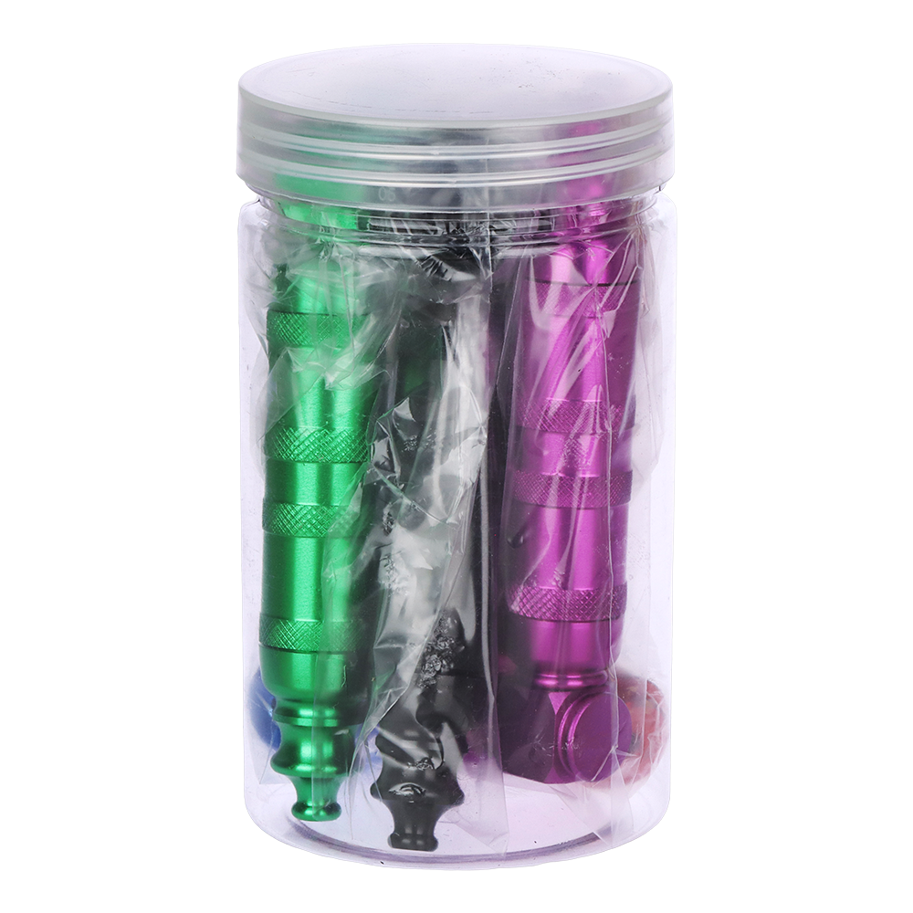 USA made aluminum hand pipe 5 pack, 3.75 inches long, a durable carry option for dry herb sessions