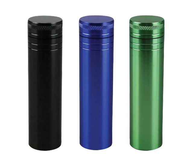 Assorted colors aluminum storage tubes for herbs or joints, compact and portable design