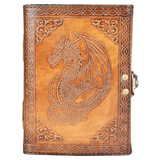 Ancient Dragon Protector Embossed Leather Journal | 5" x 7"