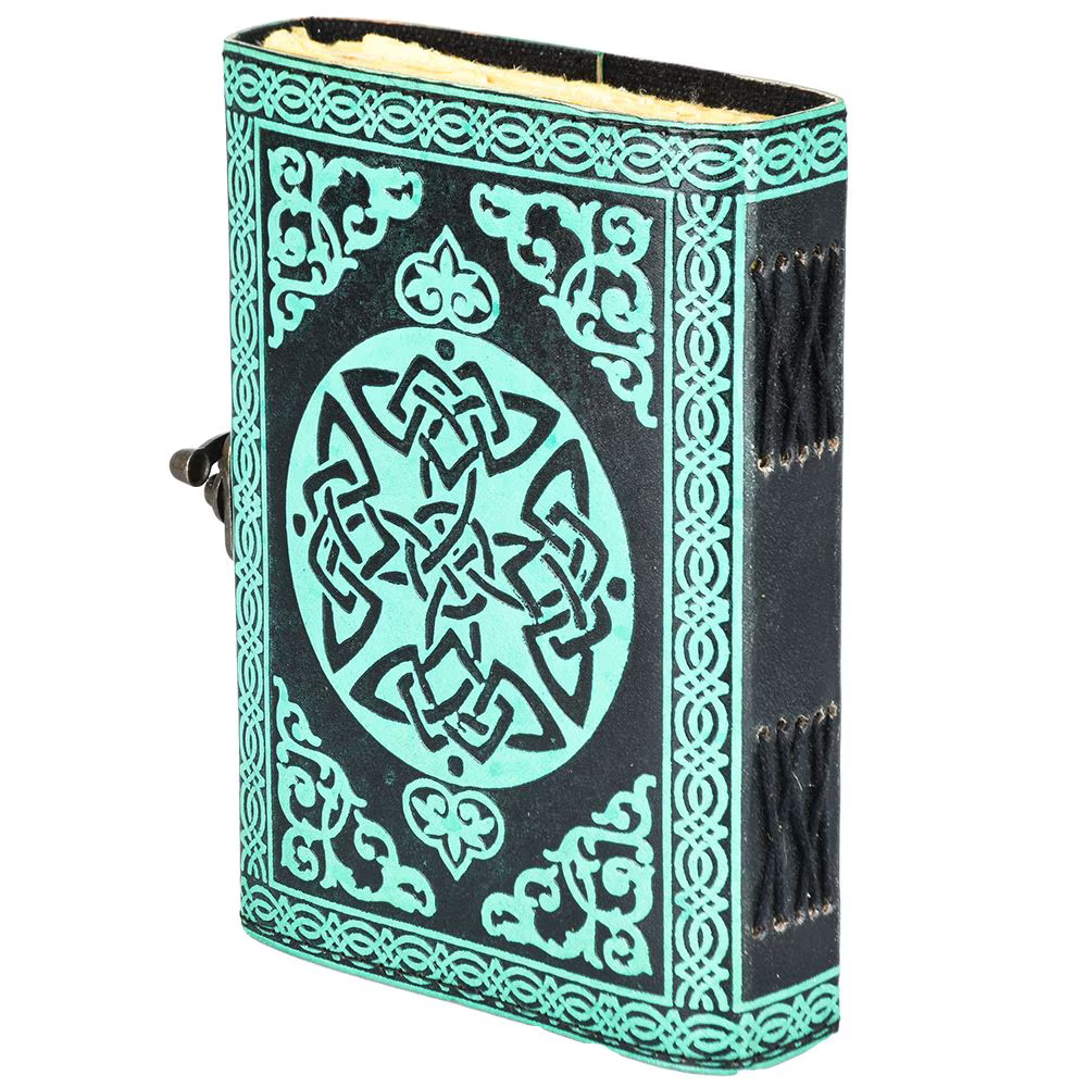 Ancient Green Dragon Protector Embossed Leather Journal | 5" x 7"