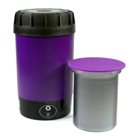 Ardent Nova Decarboxylator in black and purple, compact herbal activator and extractor, front view on white background