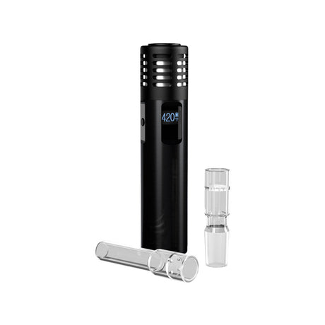 Arizer Air MAX Dry Herb Vaporizer in Black with Digital Display and Accessories