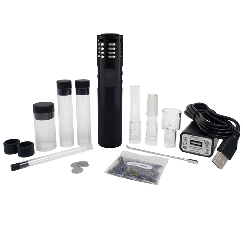 Arizer Air MAX Dry Herb Vaporizer with accessories, portable design, 5500mAh battery - front view