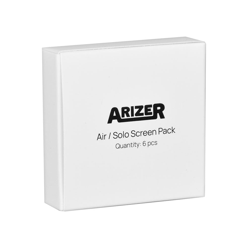Arizer Air MAX Screen Pack box with 6 stainless steel screens for vaporizers, front view on white background