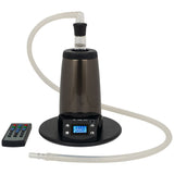 Arizer Extreme Q Dry Herb Desktop Vaporizer in black with digital display and remote control