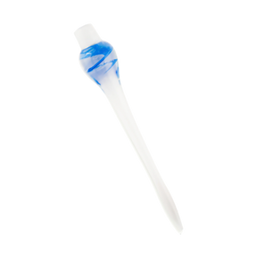 Arizer Extreme Q/V-Tower Glass Stir Tool with bubble design, made of borosilicate glass, isolated on white