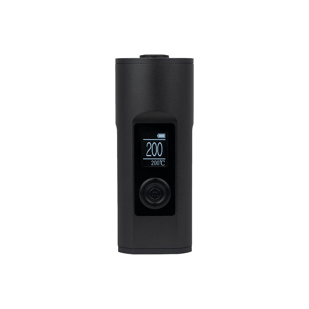 Arizer Solo II Portable Vaporizer in Black, Front View with Digital Display, 3400mAh Battery for Dry Herbs