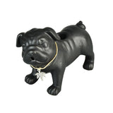 Art of Smoke Pug Life Ceramic Pipe in black, compact 4.25" novelty pug-shaped hand pipe, front view