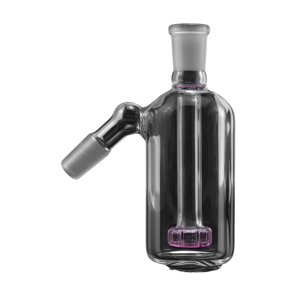 PILOT DIARY 14mm Ash Catcher 45˚ with Purple Accents - Clear Glass Side View