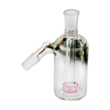 PILOT DIARY 14mm Ash Catcher 45˚ with Clear Glass and Pink Accents - Front View