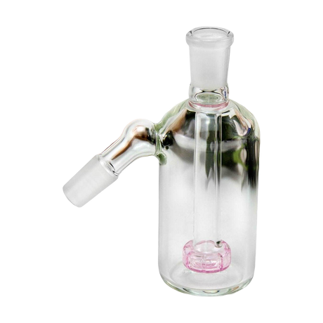 PILOT DIARY 14mm Ash Catcher 45˚ with Clear Glass and Pink Accents - Front View
