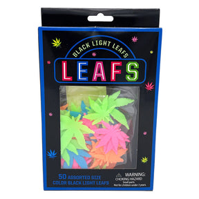 Pack of 50 Assorted Color Leaf Wall Stickers in Packaging, Novelty Home Decor