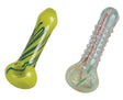 Assorted heavy wall borosilicate glass spoon pipes for dry herbs, medium size, side view