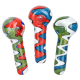 Astral Splash Glass Spoon Pipe | 4" | Colors Vary