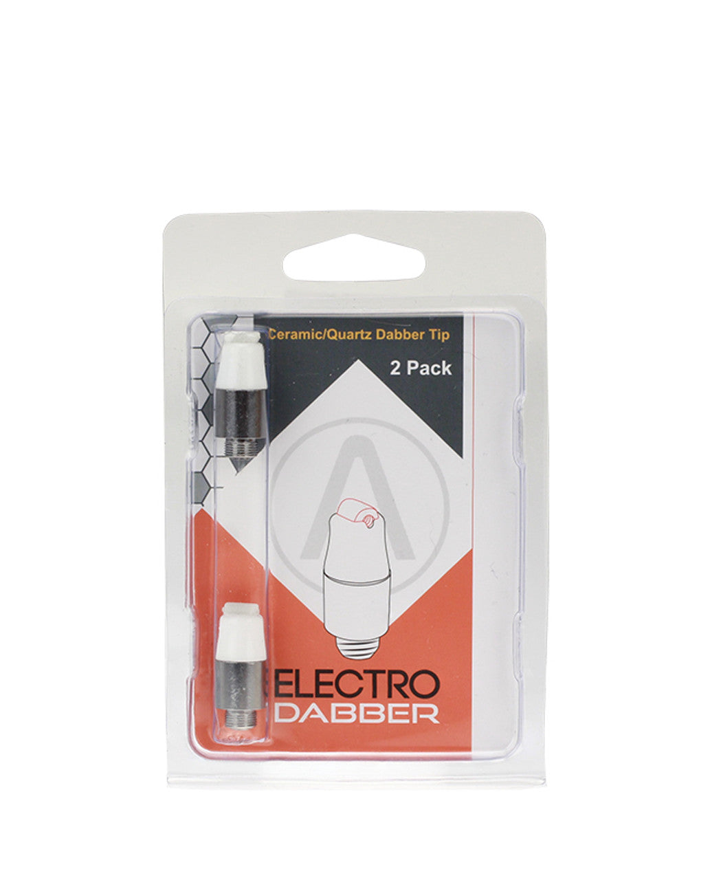 Atmos Electro Dabber 2-Pack with Ceramic/Quartz Heating Tips for Vaporizers, Front View