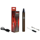 Atmos Jump Vaporizer in Carbon Red with USB Charger and Cleaning Brush, Portable Design