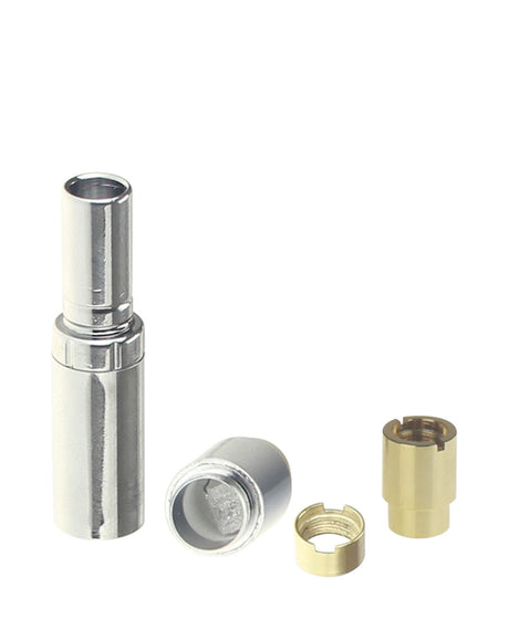 Atmos Micro Pal Kit in silver and gold, compact battery-powered wax pen vaporizer with quartz crystal atomizer