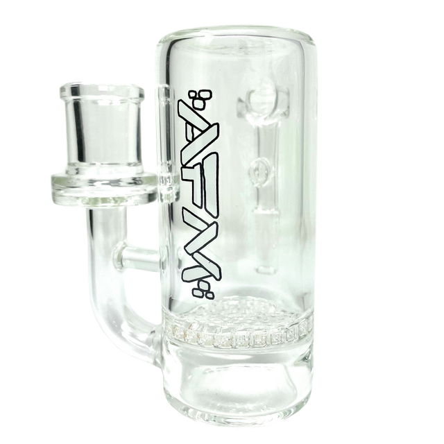 AFM 4" Honeycomb Perc Glass Ash-Catcher, 14mm Joint, Borosilicate, Front View