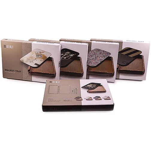 Benji Walnut Tray with Magnetic Lid Kit OG accessories