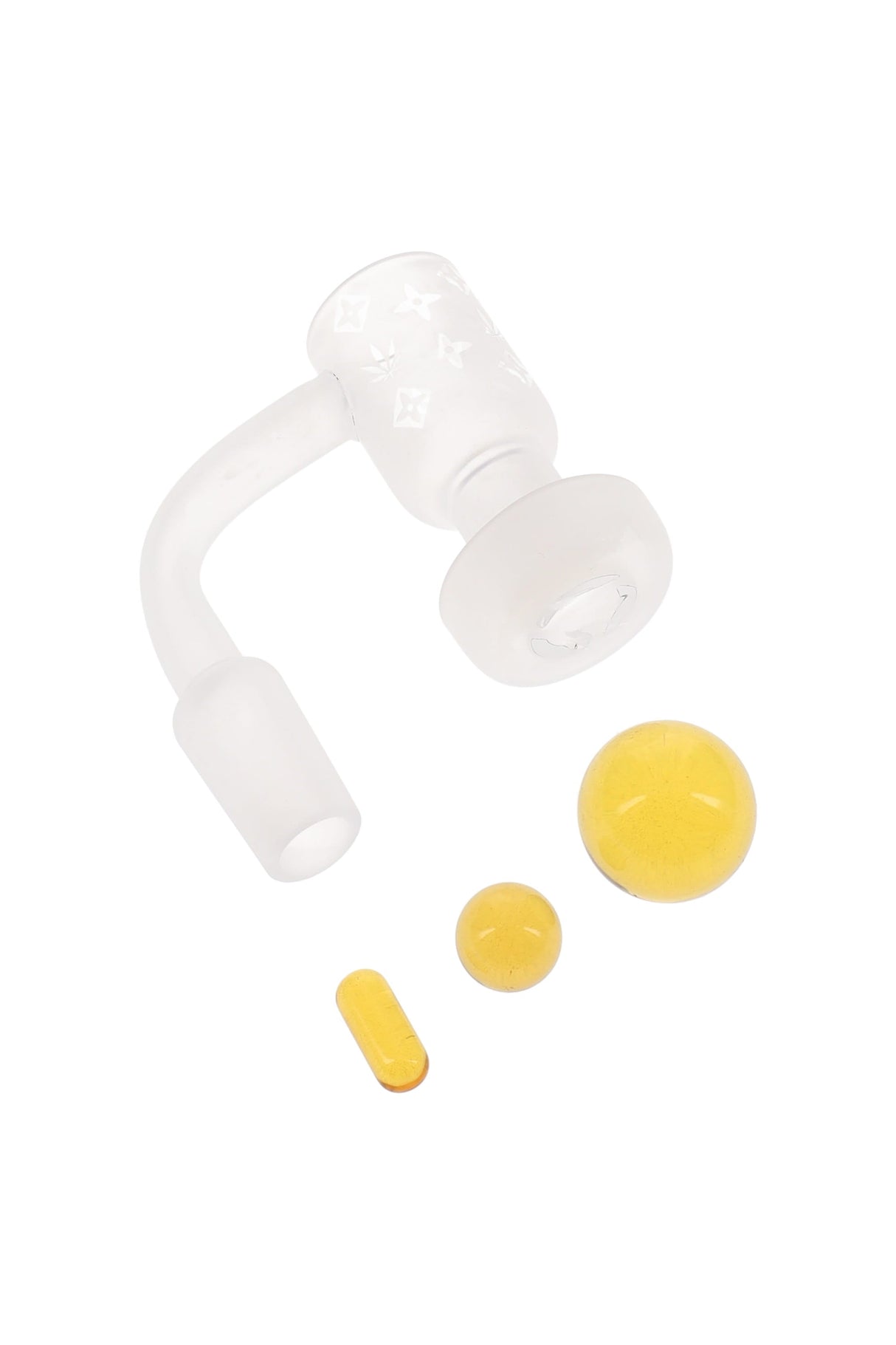 Quartz 14.5 mm Male 90° Terp Slurper Banger – With Beads