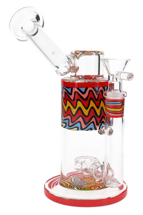 Reverse Stemless Sidecar Glass Bong “Wavelength” – Showerhead Perc – 7″
