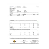 Baked Bags Coned Delta 8 Infused Treat lab results document showing 600mg potency and safety tests.