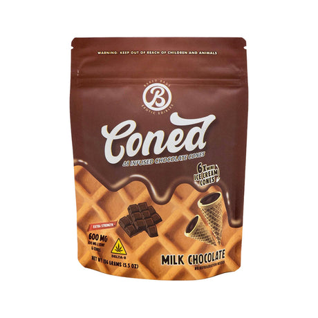 Baked Bags Coned Delta 8 Infused Treat in Milk Chocolate, 600mg - Front View