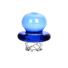 GRAV Ball Matrix Carb Cap in Black, Borosilicate Glass, Front View on White Background
