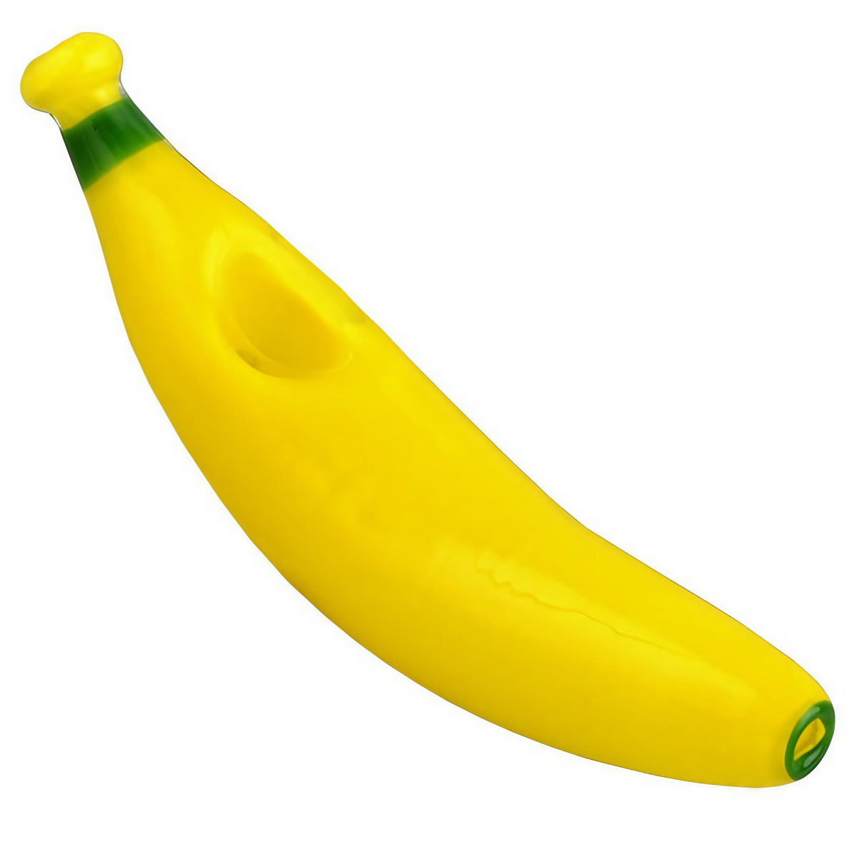 Banana Themed Spoon Pipe - Get Ripe with Heavy Wall Borosilicate Glass, Side View