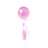 Pink Baseball Bat Terp Slurper Set by The Stash Shack, top and side view on white background