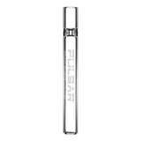 Clear Borosilicate Glass Taster Pipe for Dry Herbs, Chillum Design, Large Size - Front View