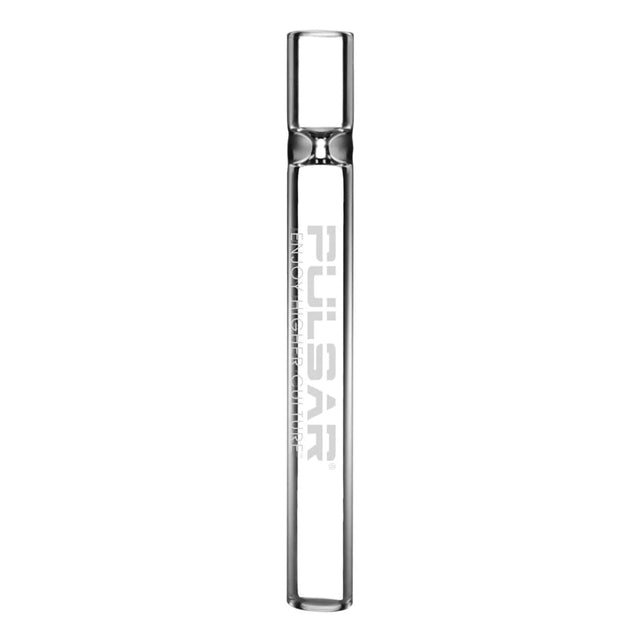 Clear Borosilicate Glass Taster Pipe for Dry Herbs, Chillum Design, Large Size - Front View
