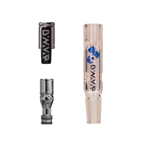 DynaVap BB3 Vaporizer with Glass Body and Metal Cap, Front and Side Views