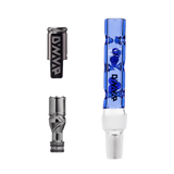 DynaVap BB6 Vaporizer with blue glass accents and modular design, front view on white background