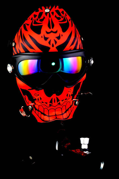 Gas Mask Acrylic Bong “Skull Party” – Assorted Designs