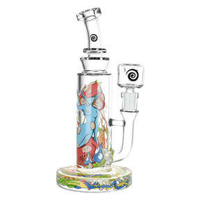 Wormhole Mushroom Elf Water Pipe - 9.5" 14mm Female Joint - Front View