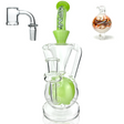 AFM Magic Ball Clear Glass Recycler Dab Rig with Quartz Banger & Carb Cap