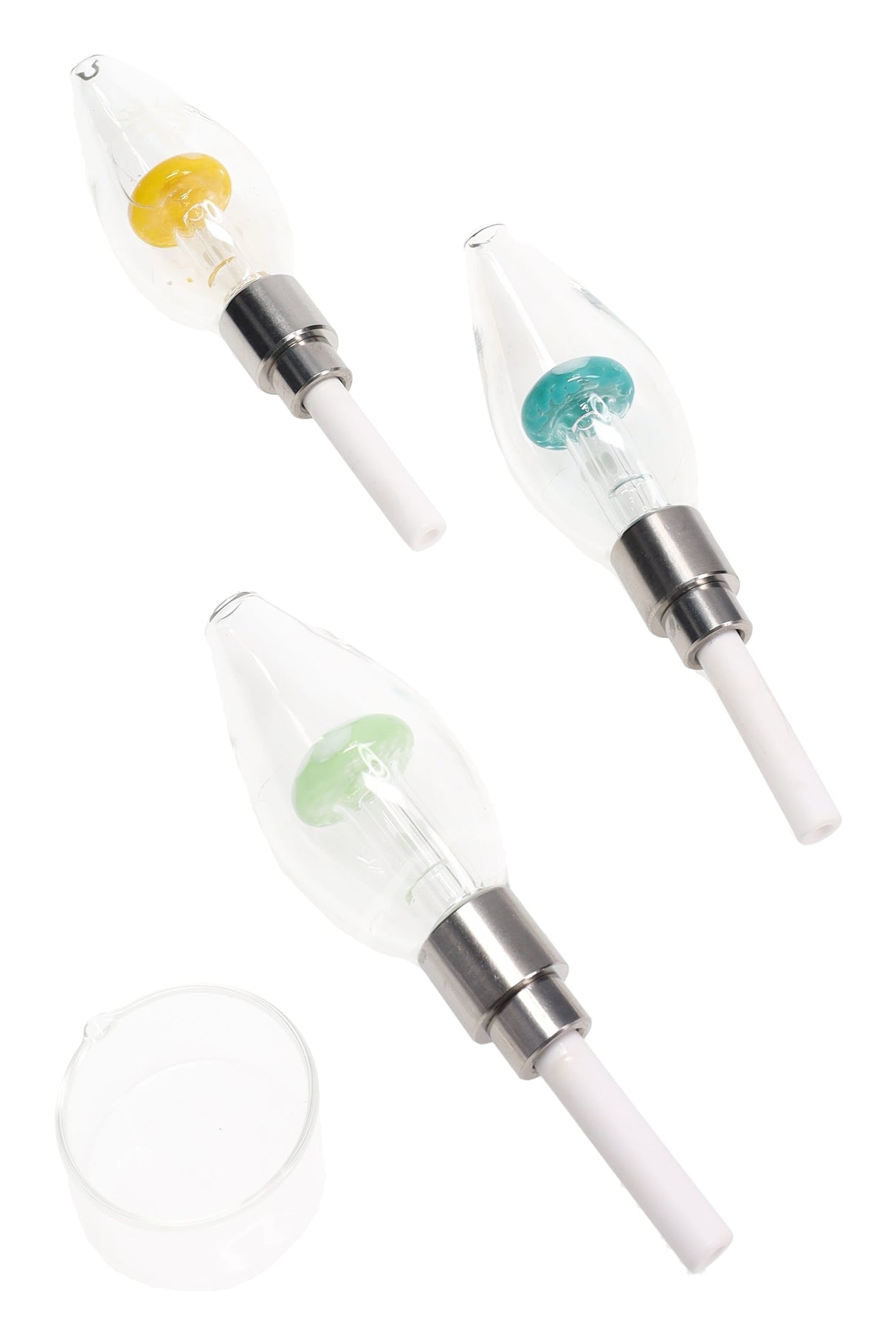 Glass Bulb Mushroom Dab Straw “Shroom Bulb” – 5″ – Assorted