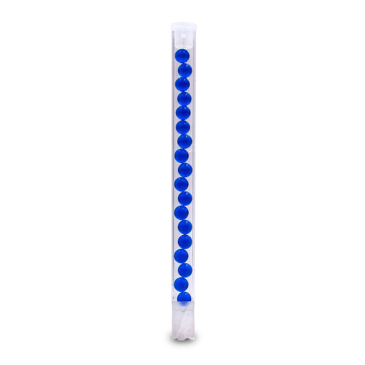 Blue Beaded Borosilicate Glass Cooling Stem for DynaVap, 130mm, Front View