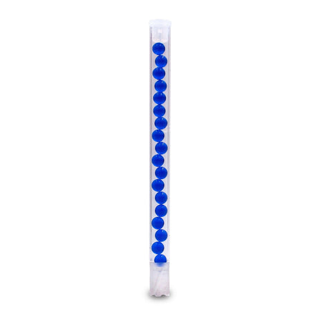 Blue Beaded Borosilicate Glass Cooling Stem for DynaVap, 130mm, Front View