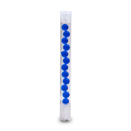 Blue Beaded Glass Cooling Stem for DynaVap, 95mm, Front View on White Background