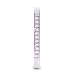 The Stash Shack Beaded Glass Cooling Stem for DynaVap, Clear, 95mm, Front View