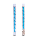 Beaded Borosilicate Glass Cooling Stems for DynaVap Cap, Straight Design, Front View