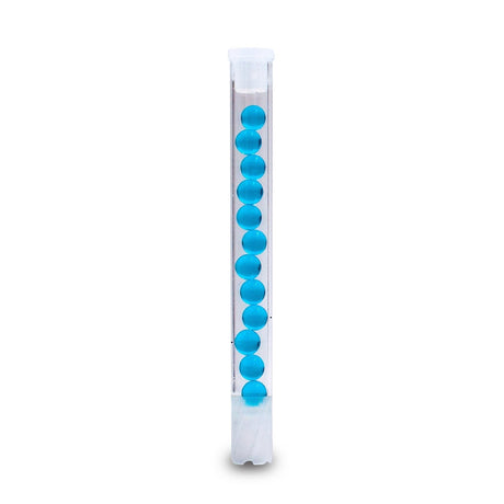Light Blue Beaded Glass Cooling Stem for DynaVap, Straight Design, Front View