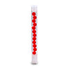 Red Beaded Borosilicate Glass Cooling Stem for DynaVap Cap, 95mm, Front View