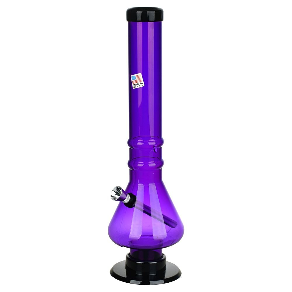 Beaker Base Acrylic Water Pipe | 12" | Colors Vary